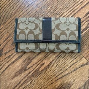 Coach Brown and Tan Wallet